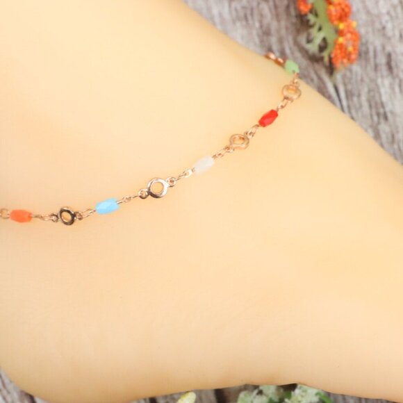 Dainty Anklet for Women – Elegant Everyday Jewelry & Perfect Gift | MLCRC1940 - Picture 4 of 10